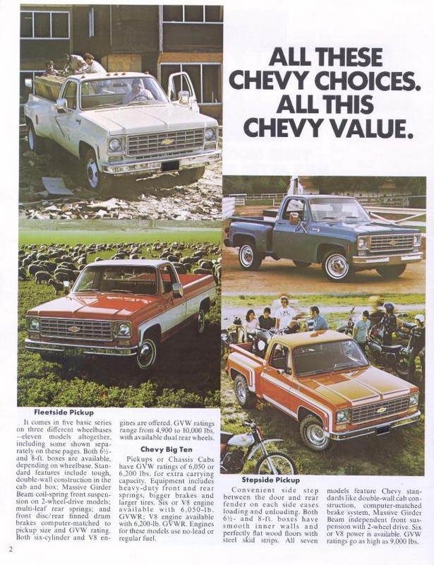 1976 Chevrolet Pickups Brochure Page 7